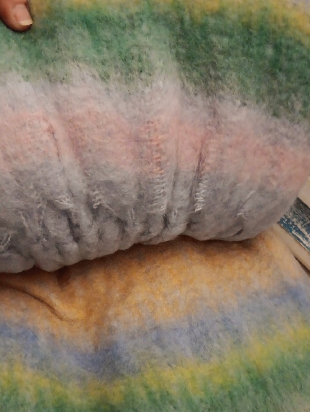 Monroe Faux Mohair Throw Blanket In Pink & Teal Drom Urbsn Outfitters Home - Picture 8 of 10
